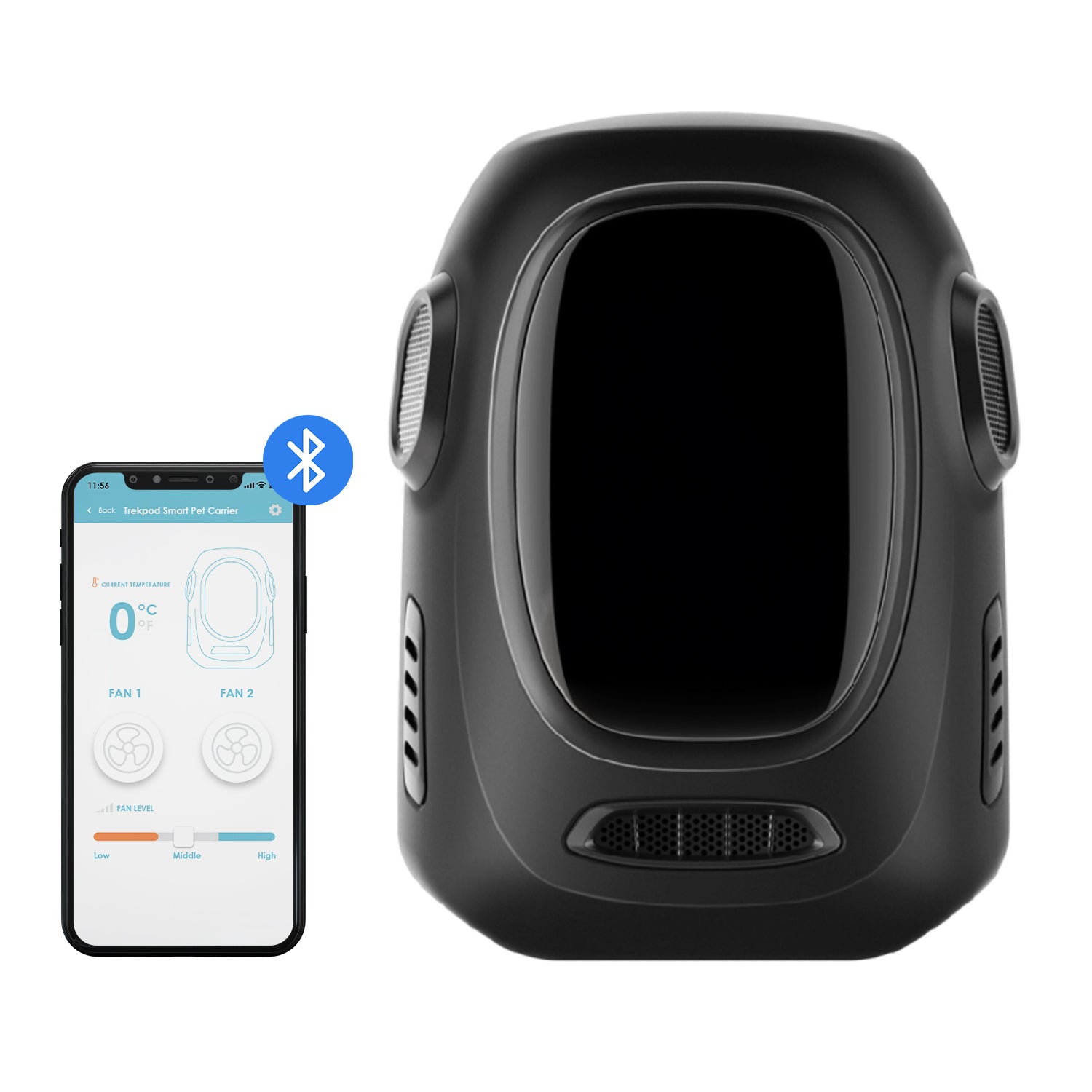 Trekpod Smart App Pet Carrier Backpack with Temperature Control