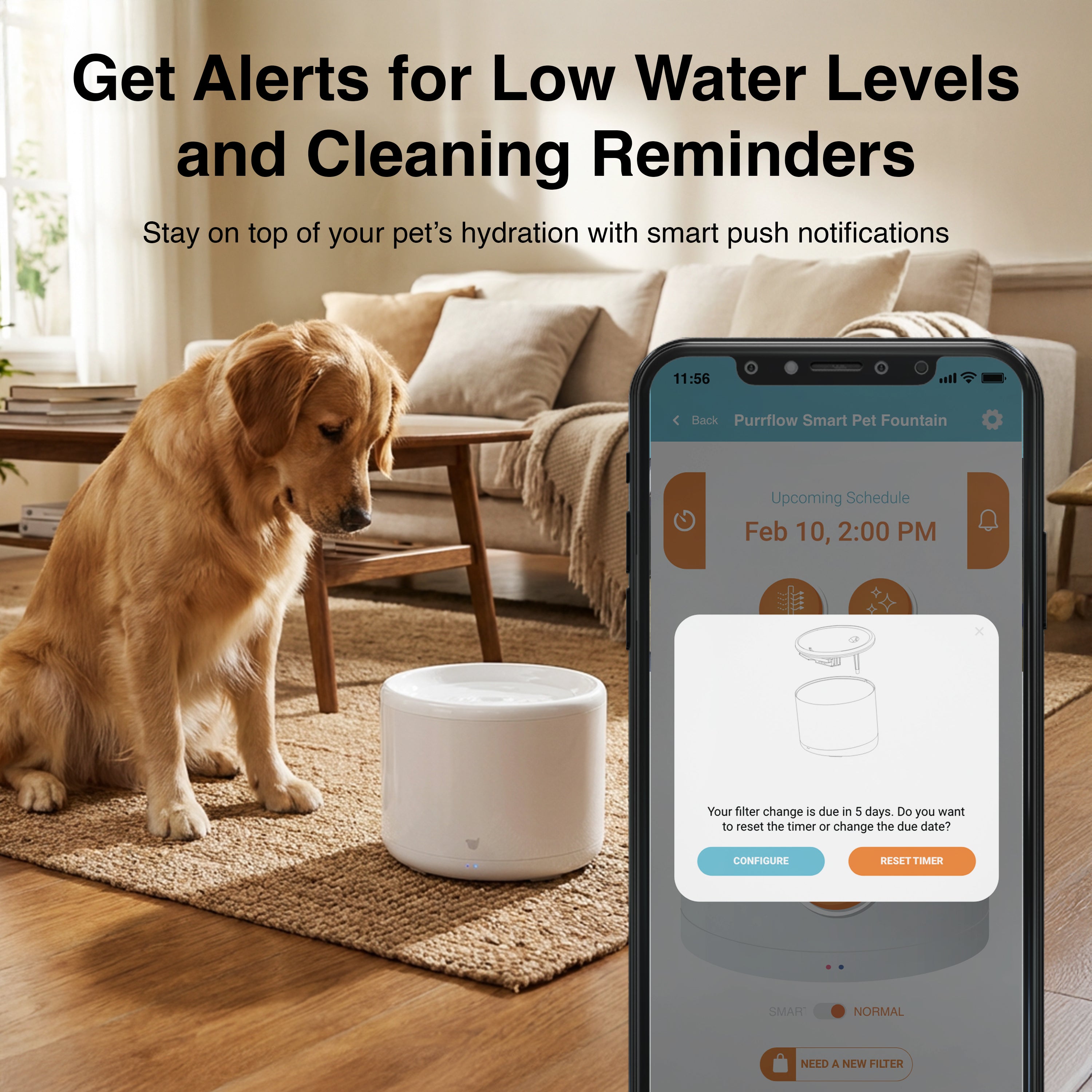 Purrflow Automatic 2L Smart Pet Water Fountain