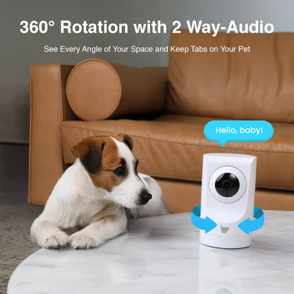 Purrsight 360° Smart App Pet Camera with Night Vision and 2 Way Audio