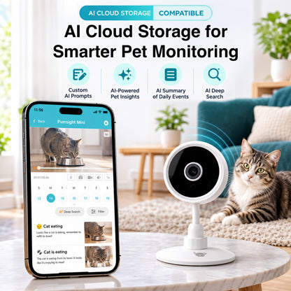 INSTACHEW Purrsight Mini  HD AI Pet Camera